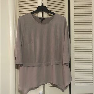 Style & Co. Women's Light Gray Layered Blouse